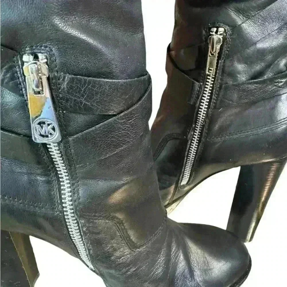Michael Kors Women’s Greenwich Tall Belted Knee High Riding Boots Size 71/2. - Picture 7 of 10
